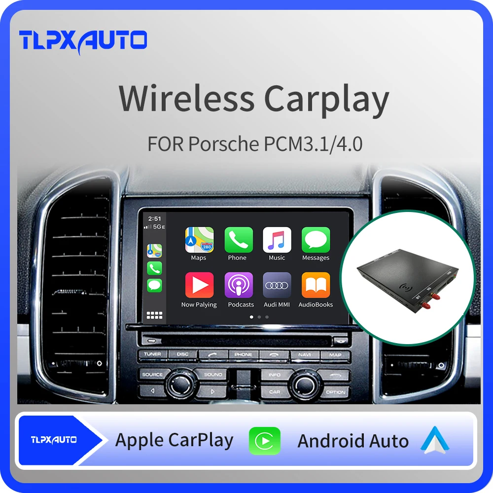 Беспроводной модуль Carplay Andorid Auto для Porsche 911 Bosxter Cayman Macan Cayenne Panamera PCM3.1 4 0 2011 ~