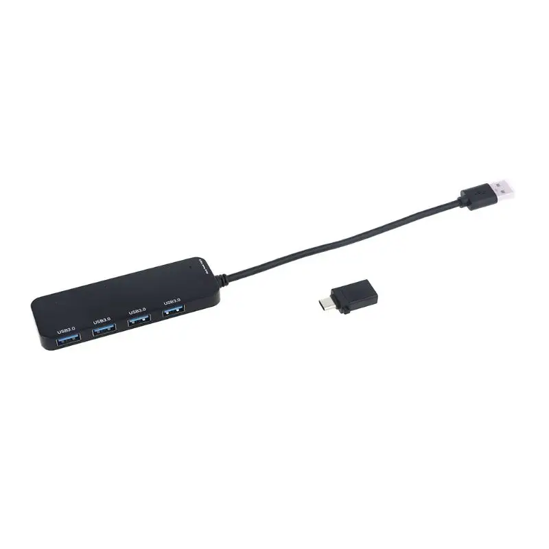

HUB USB 3.0 4 Ports USB 2.0 Docking Station External Splitter with Micro USB Charging Port with Type-C Converter