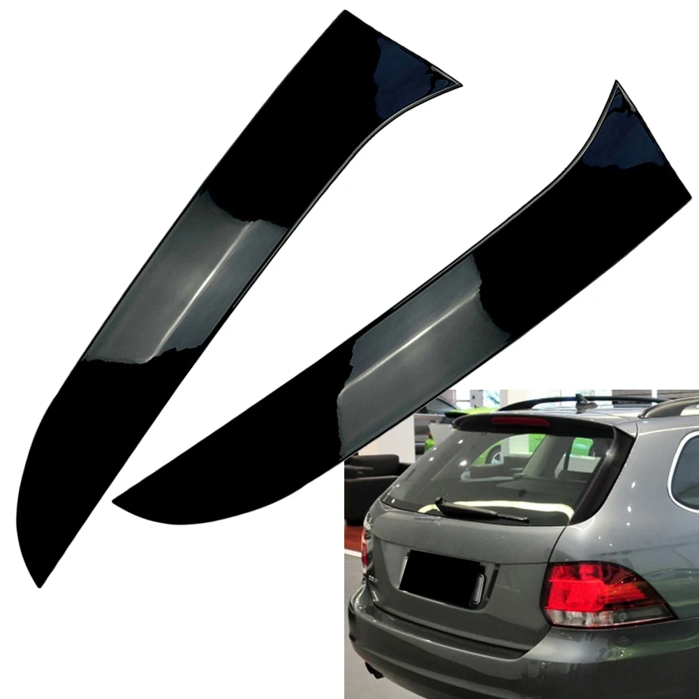 1 Pair Car ABS Rear Window Side Canard Spoiler Splitter Trim