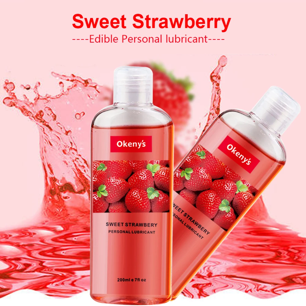200ml Strawberry Flavor Edible Lubricant for Anal Vaginal Oral Sex Silicone Lubricating Oil Body Massage Gel Sexual Toy Adult | Красота и