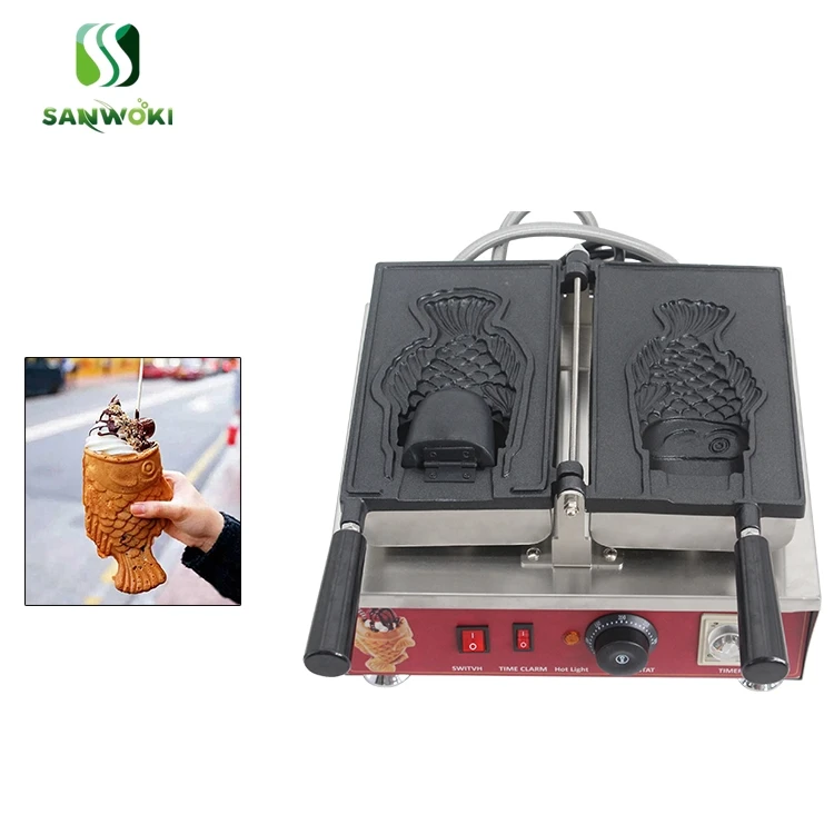 Коммерческая однотарельная антипригарная электрическая машина Taiyaki для