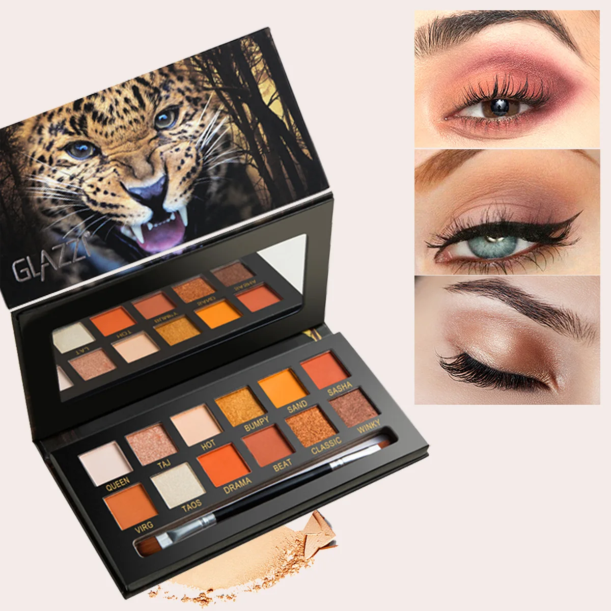 Палетка теней для век с блестками 12 цветов |