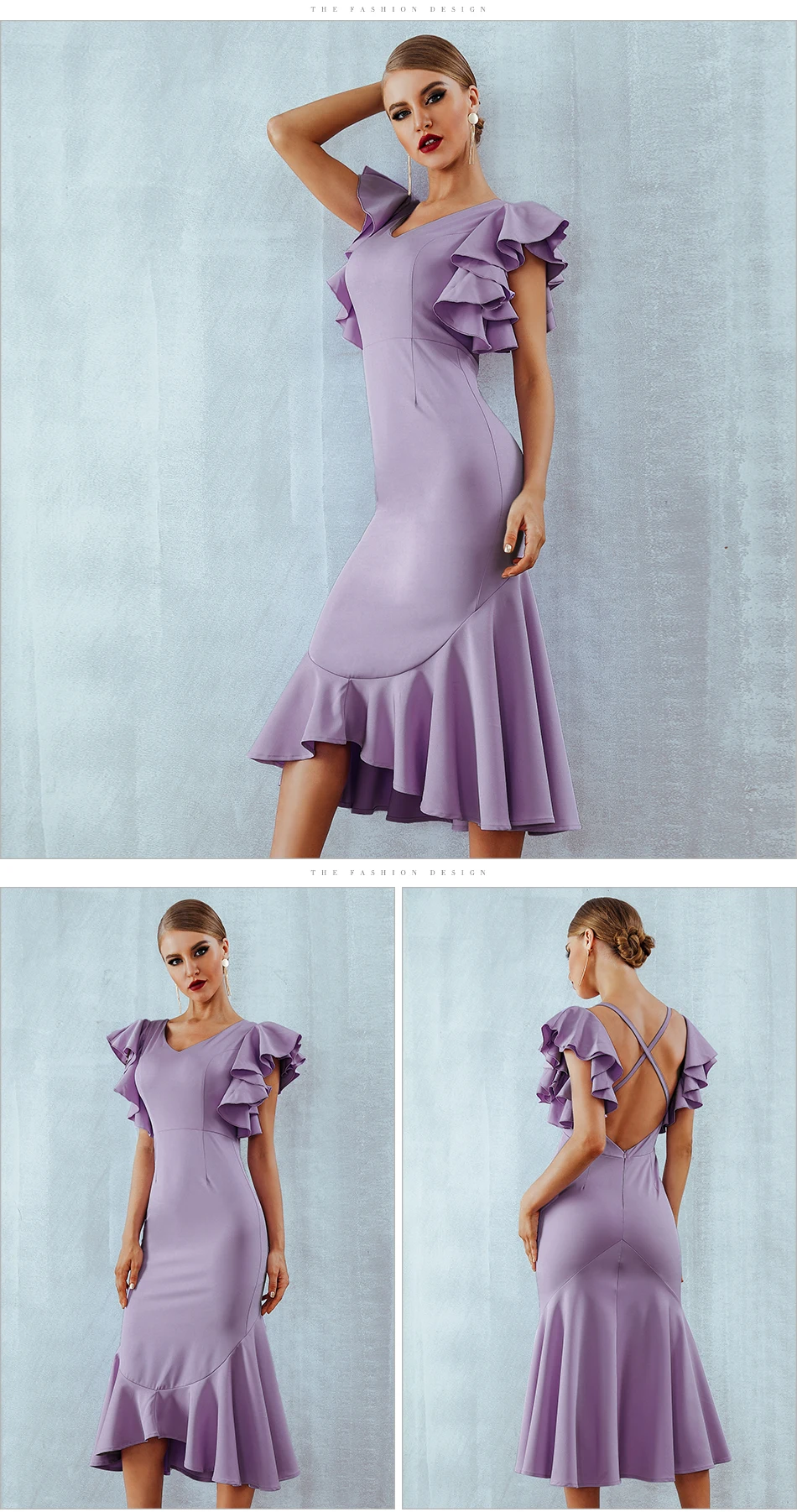 Seamyla новые летние платья Vestidos для женщин Elagant Русалка вечернее платье Сексуальная Открытая спина оборками Bodycon Клубная одежда