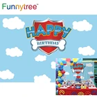 Фон Funnytree для фотосъемки ребенка душ собака голубое небо 1-й День рождения фон для фотосъемки Вечеринка фотозона Фотофон