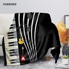 TOADDMOS мягкое одеяло для фортепиано с музыкальной нотой фирменный дизайн флис теплый офисный ворс осень одно одеяло колено одеяло пледы диван