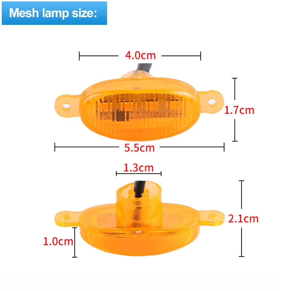 

SUHU 4Pcs Amber 12V Vehicles Light Grille Warning Signal LED Flashing Driving Light Daytime Running Light Car Lamp Accessories