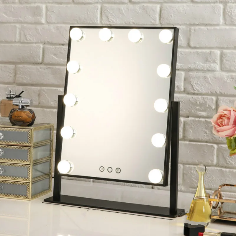 

Gretive Makeup Mirror with Lights LED Bulbs table mirror Cosmetic Tabletop Lighted Vanity Decorative Mirrors WF