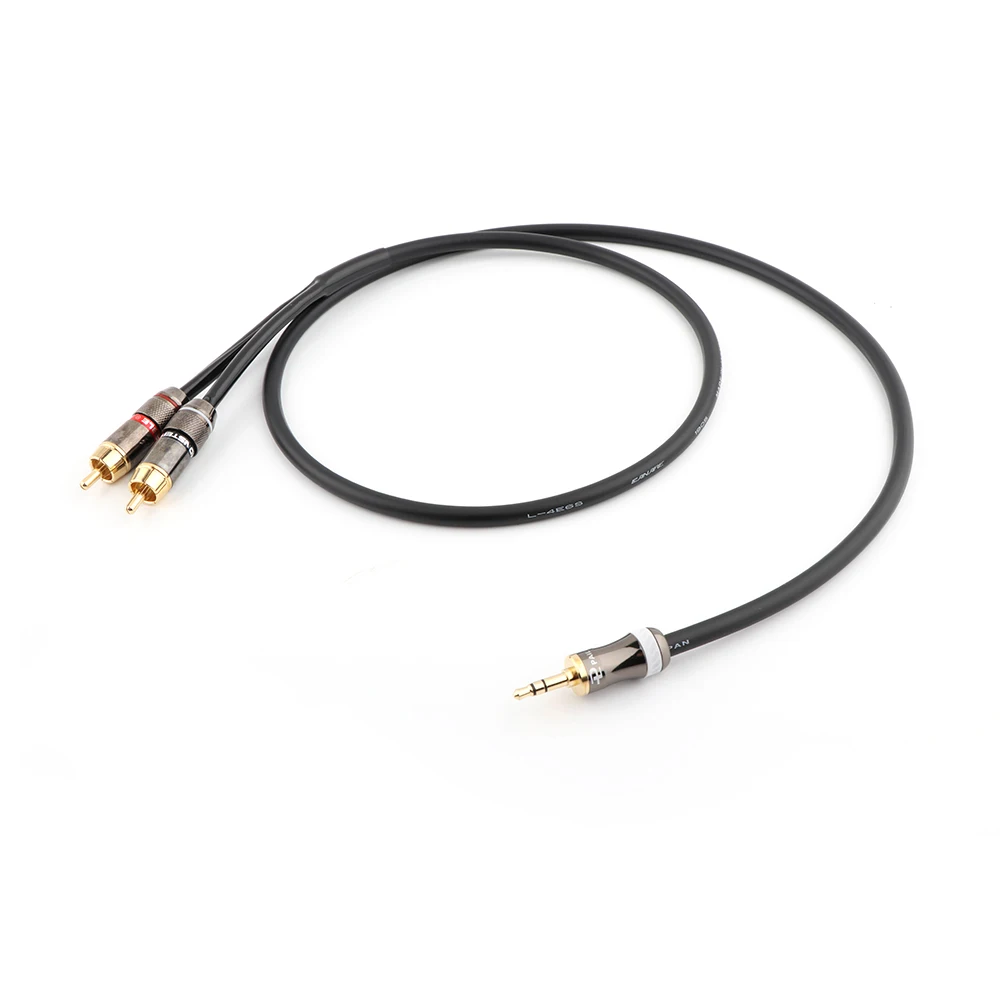 Разветвитель со штекером 3 5 мм на 2RCA AUX RCA Y-образный шнур для смартфонов динамиков