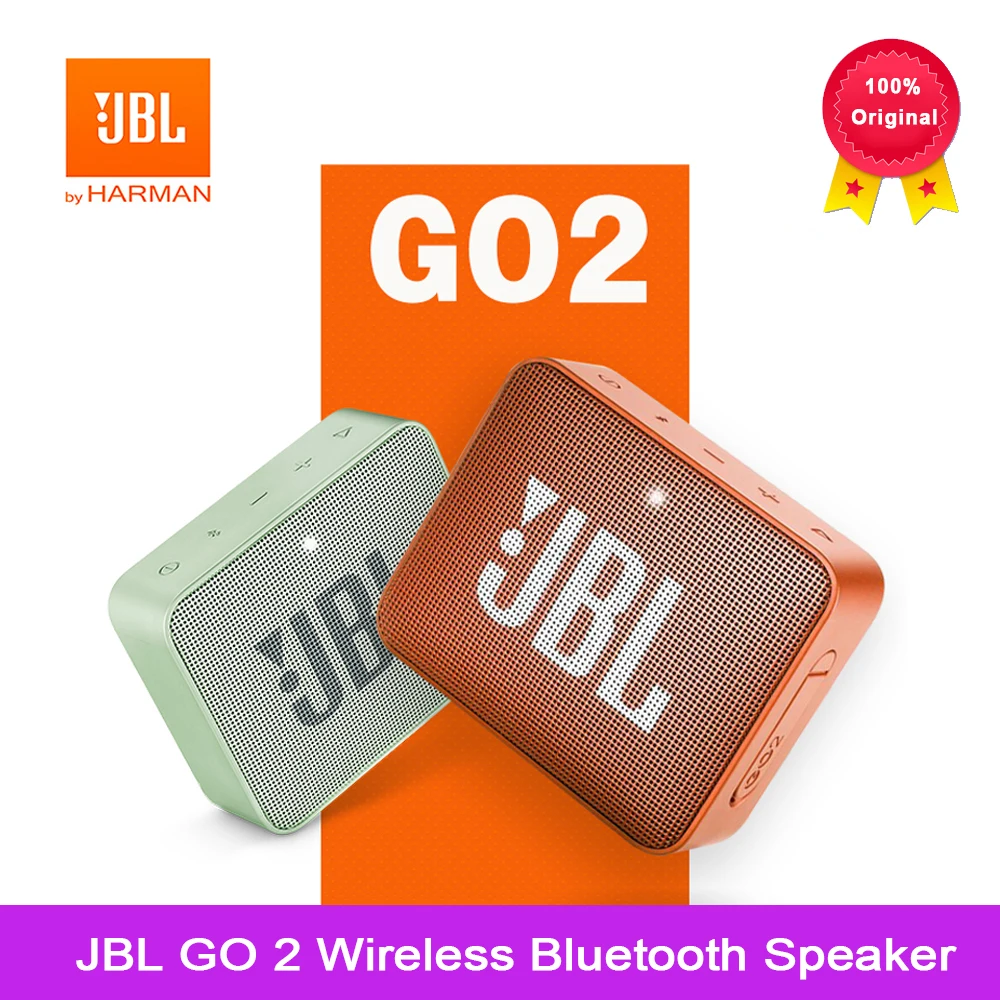 JBL GO 2 Беспроводная Bluetooth-Колонка Mini IPX7 водонепроницаемая внешняя звуковая
