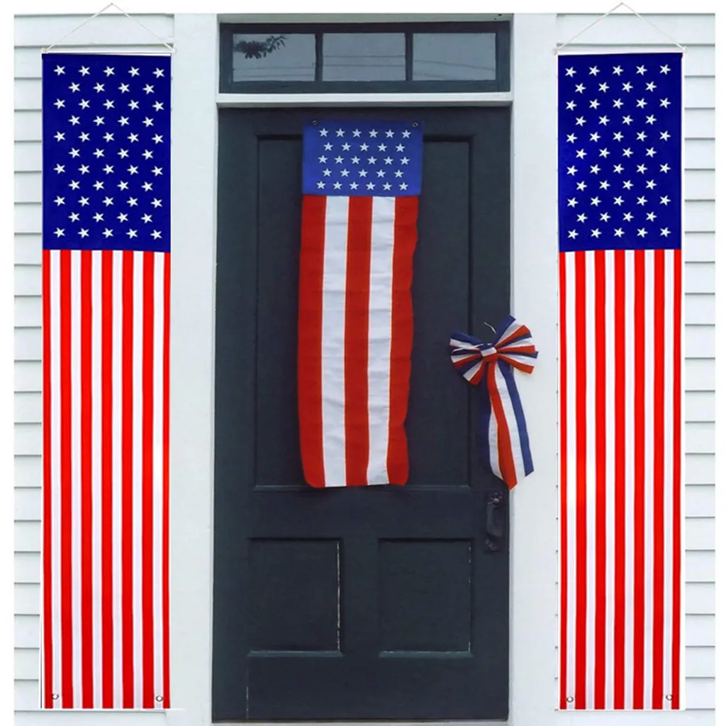 Патриотический Флаг США ветрозащитный баннер правительственный отряд дверные