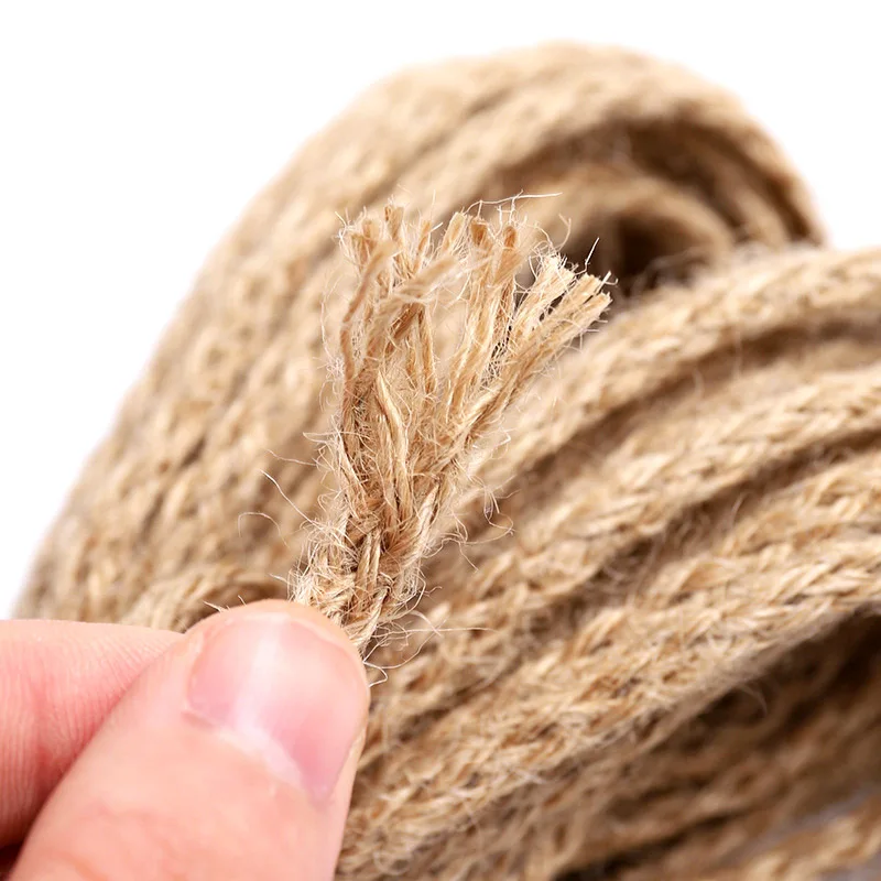 Пеньковая веревка 5-6 мм 5 м из мешковины джутовый шнур-Шпагат Веревка для подарка