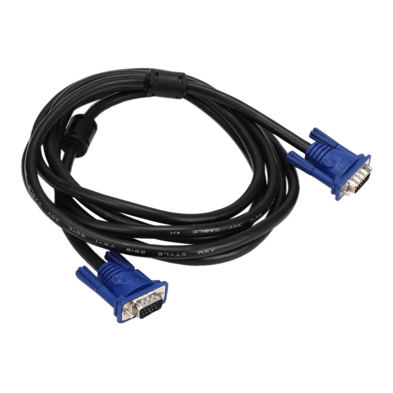 3 метра VGA кабель мужчин и + 6 HD полностью проводной 15 PIN для ЖК CRT проектор ПК