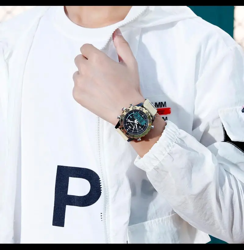 Часы наручные мужские цифровые спортивные светодиодные водонепроницаемые