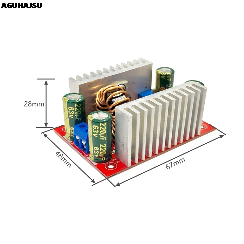 DC 400W 15A Step-up Boost Converter Constant Current Power Supply LED Driver 8.5-50V to 10-60V Voltage Charger Step Up Module |