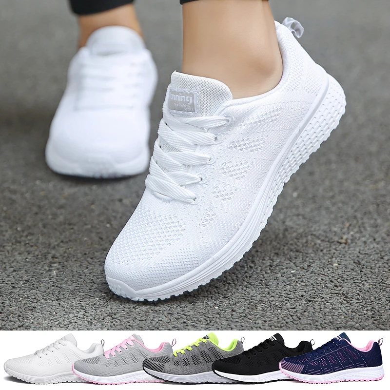 

Woman Vulcanize Shoes Lace-Up Platform Shoes Women Sneakers Wear-Resistant Tennis Ladies Shoes Casual Female Sneakers Basket