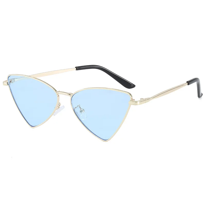 Винтажные стильные женские и мужские солнцезащитные очки в металлической оправе