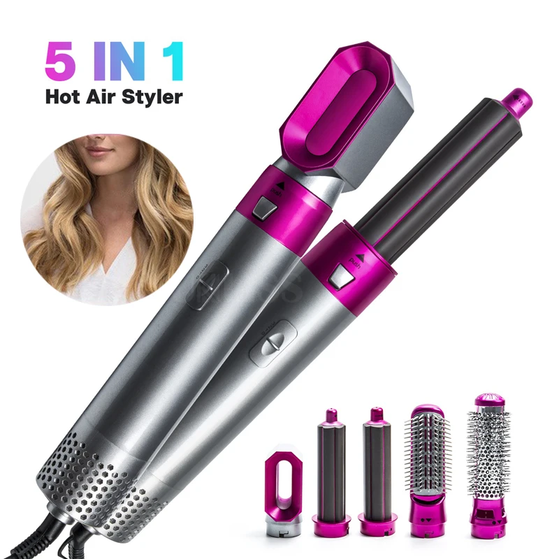 

Hair Dryer Brush 5 In 1 Mutifunctional Hot Air Brush Hairdryer Smoothing Comb Blow Dryer Hair Blower Brush Electric Curling Iron