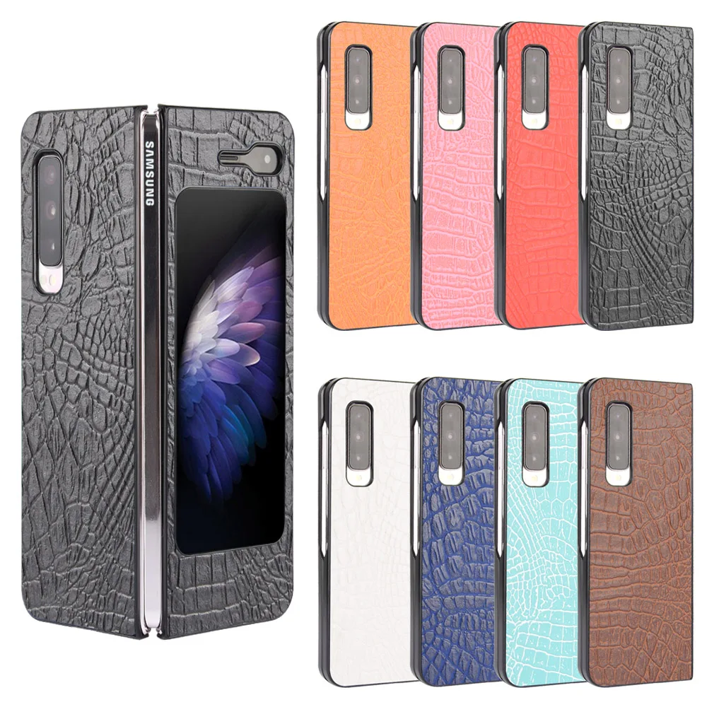 

For Samsung Galaxy Fold GalaxyFold Case Luxury Crocodile Skin PU Leather Full Cover Hard Case For Samsung Galaxy Fold Phone Case