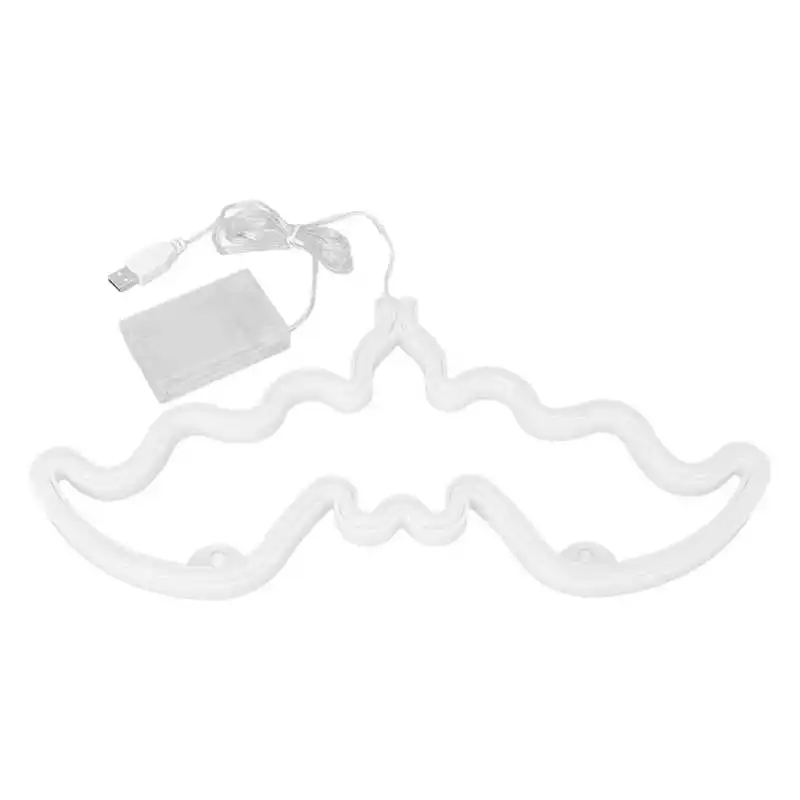 Летучая мышь неоновая вывеска Хэллоуин розовая искусственная кожа декоративные