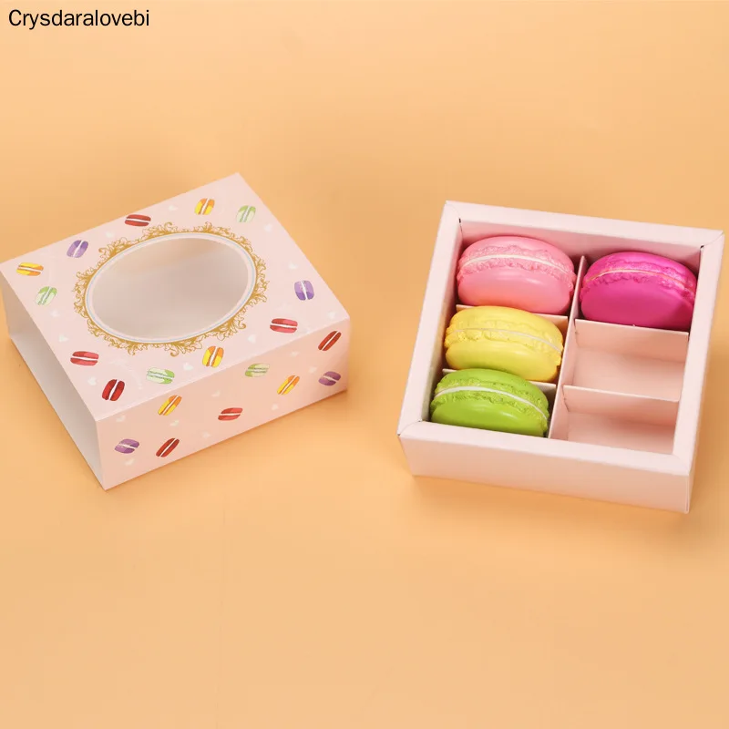 20 штук макарон коробки для тортов и пирожных окна 6 Сетка шоколадные конфеты