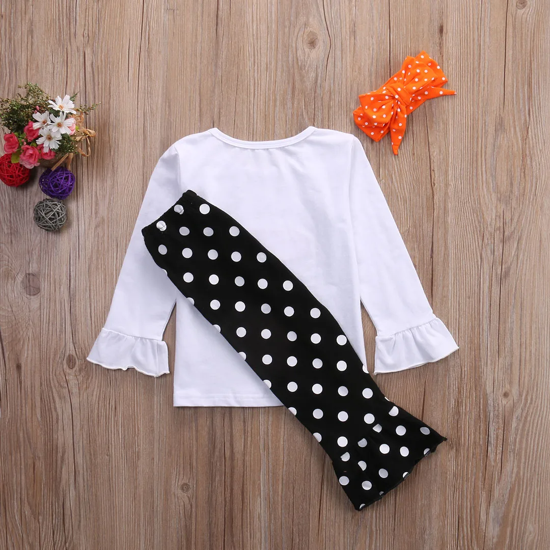 Pudcoco/костюм из 3 предметов рождественские Топы в горошек с оборками и рисунком