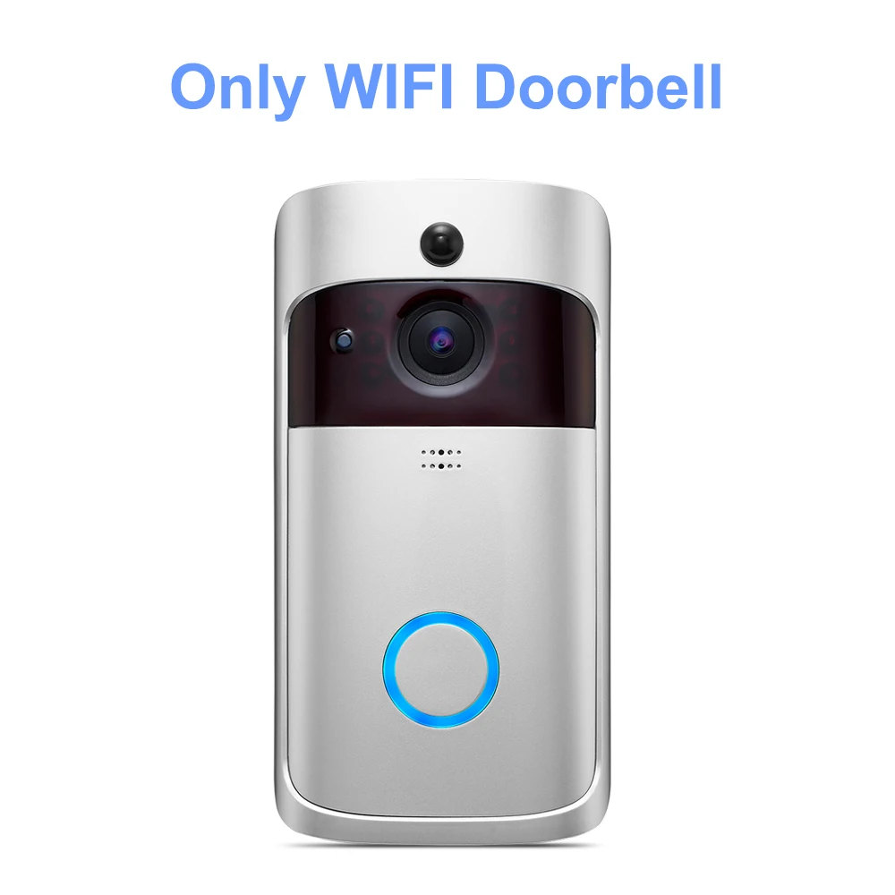 Standard HISMAHO умный видео дверной звонок 720P HD дверная камера домофон IP беспроводной wifi дверной звонок визуальный домашний монитор безопасности ночное видение - Цвет: Standard