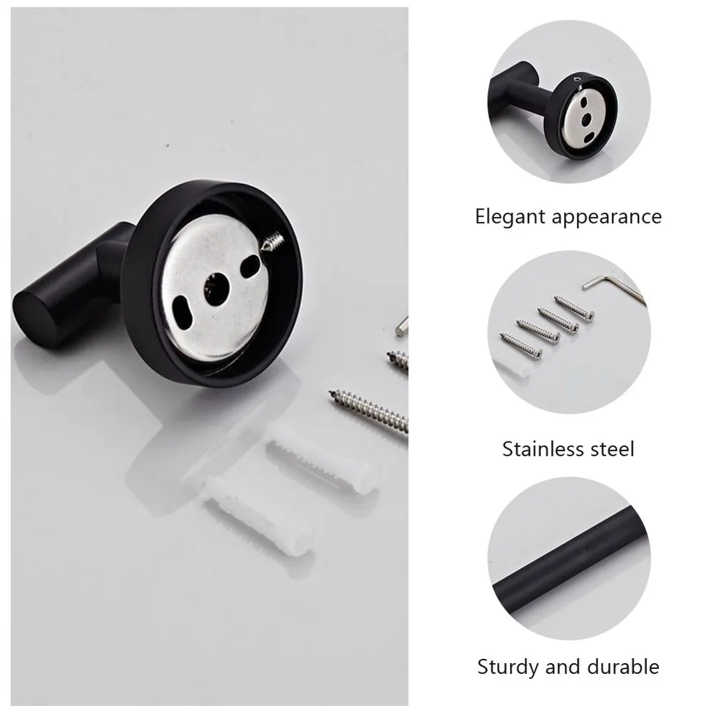 

1 Set Simple Bathroom Hanging Rod Rack Towel Rack Tissue Rack Clothes Hook Set