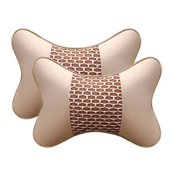 2 шт. автомобильный подголовник из искусственной кожи подушка для шеи