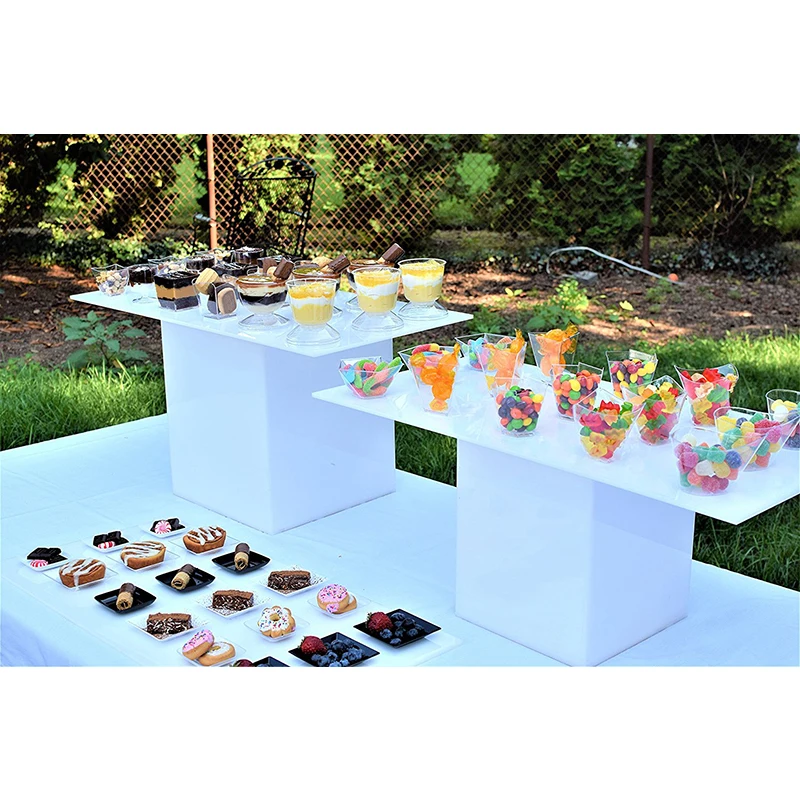 Free Shipping Home Party Event Wedding Supplies, Recyclable Reusable Dessert Buffet Displays+12 Mini Cones(45ml)+12 Mini Spoons images - 6
