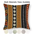 Наволочка для подушки Let's Play, наволочка для подушки, наволочка из хлопка, льна, льна, грязевой ткани, Африканская Этническая, черная, коричневая