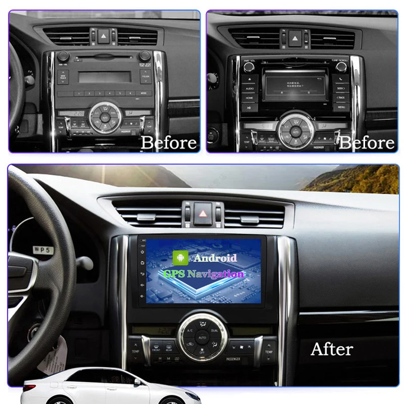 Для Toyota Reiz 10-18 Android большой экран GPs-навигатор 9/10 дюймовый автомобильный