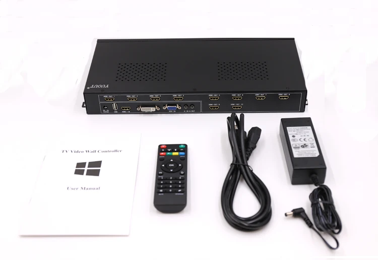 Настенный видеоконтроллер YD TV09 3x3 2x4 4x2 HDMI + VGA DVI светодиодный/LCD поддержка 180