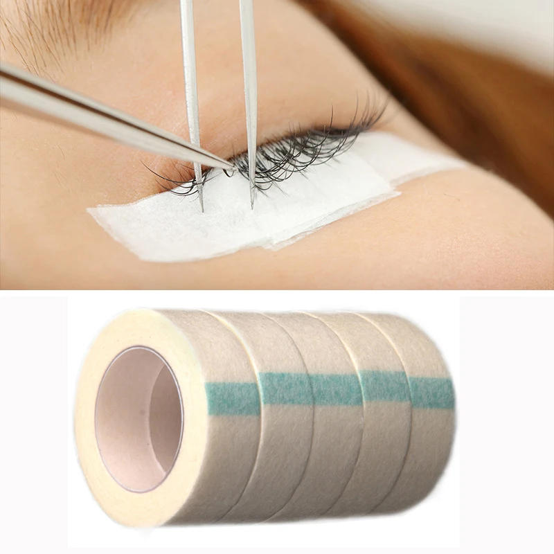 

5pcs Eyelash Extension Lint Breathable Eye Pads Non-woven Cloth Adhesive Tape Medical Paper Tape For False Lashes Patch