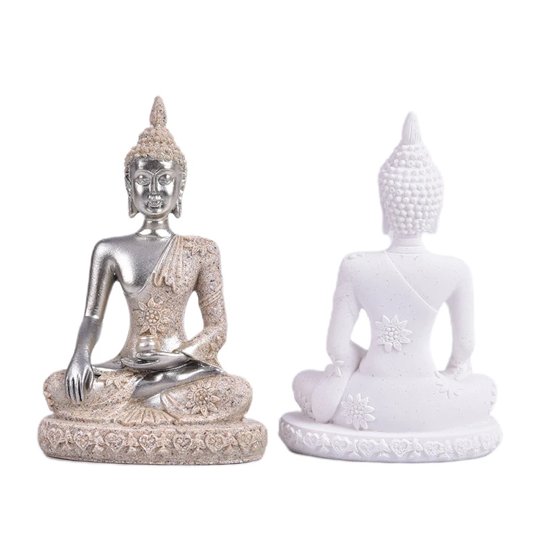 Природный песчаник индийский Будда статуя фэншуй сидя Будды статуэтки винтажный