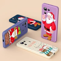 christmas gift santa claus for xiaomi 11 11x 10t 10 10s 10i 9 cc9 lite 8 9se 5g ultra liite pro liquid soft cover phone case
