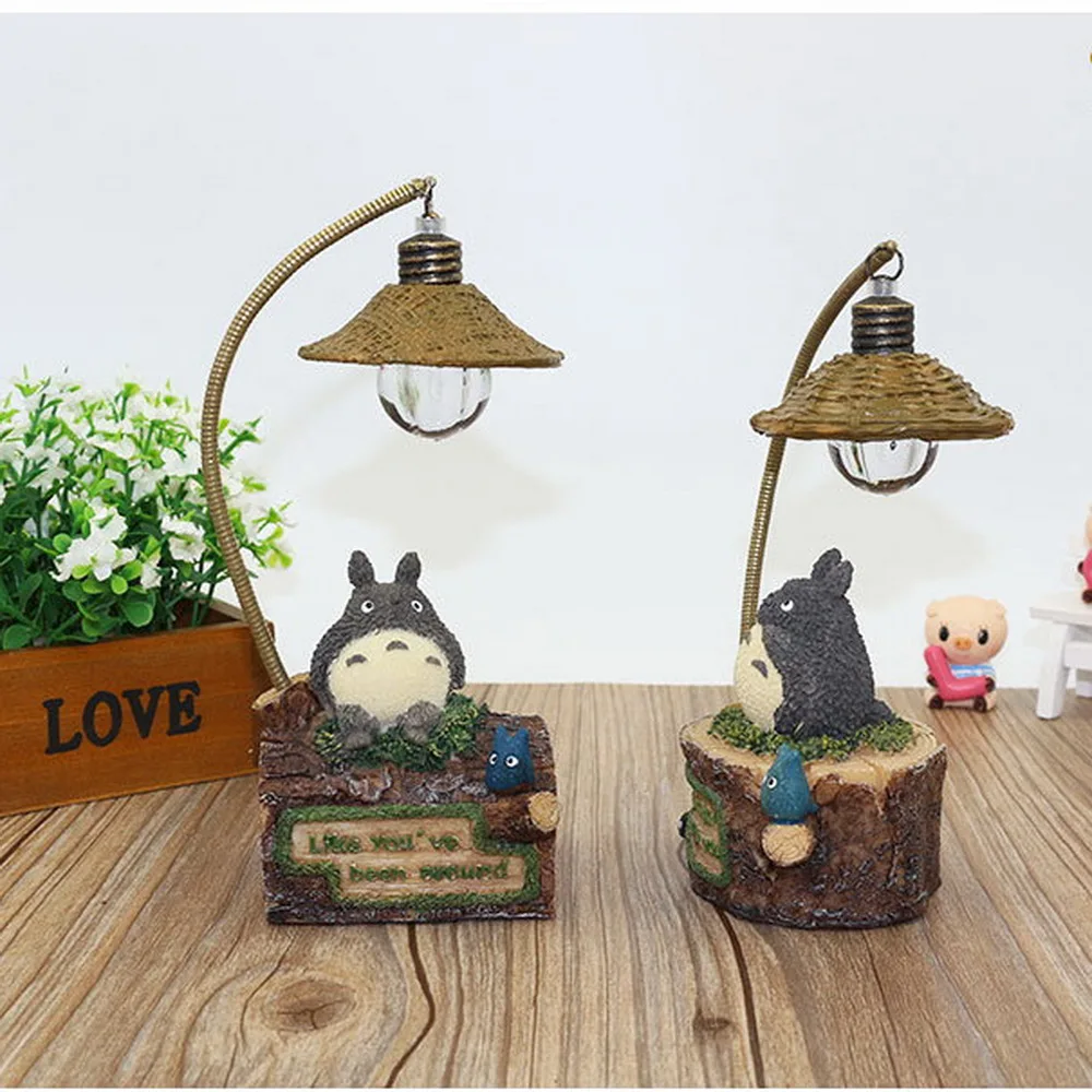 Милая Гибкая лампа Тоторо романтическая светодиодная ночник настольная детский