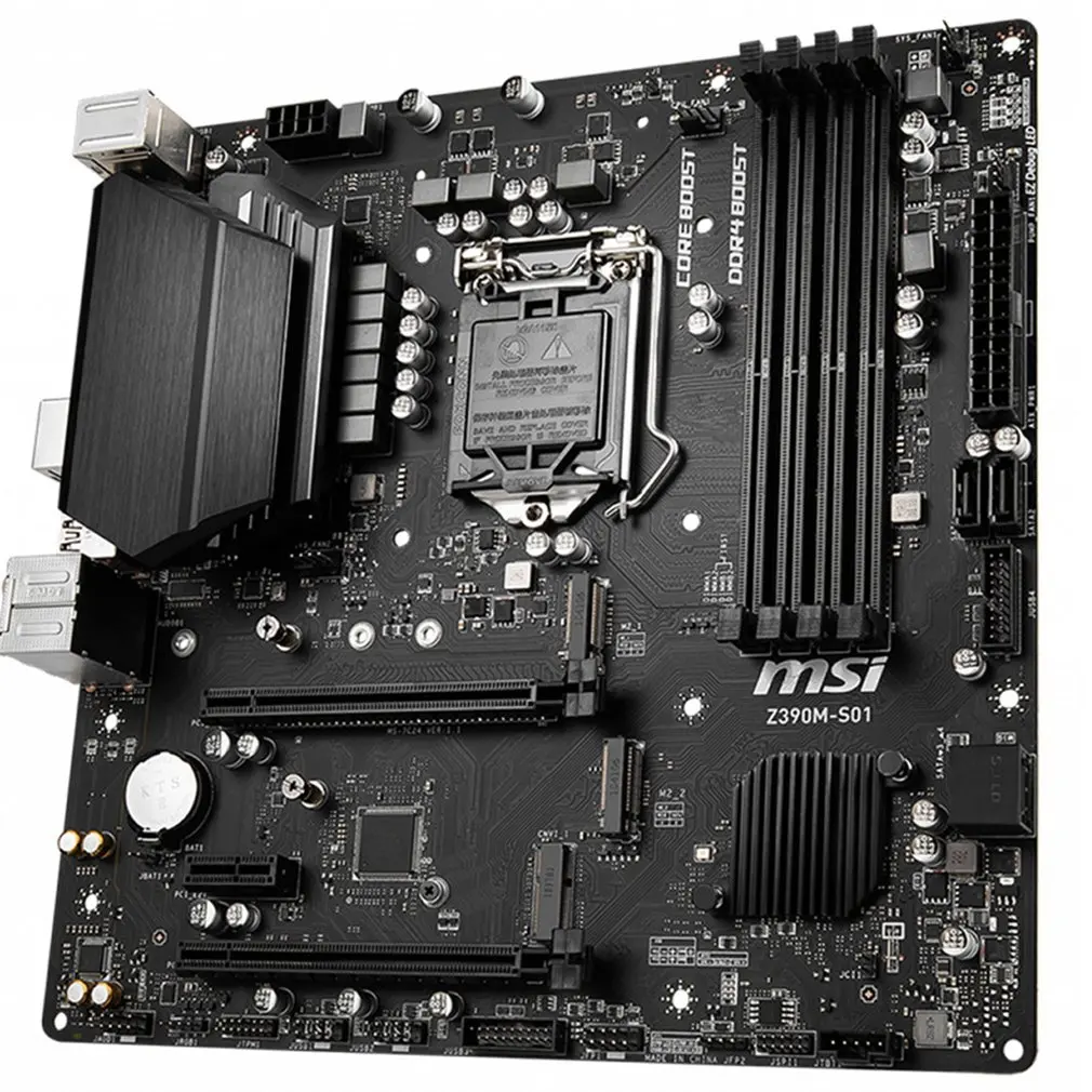 

Материнская плата для MSI для MAG Z390M-S01 Micro-ATX Intel Z390 M.2 DDR4 SATA USB 3,1 128G двухканальная материнская плата ЦПУ 1151