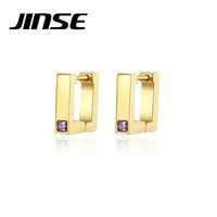 jinse fashion minimalist square hoop earring for women girls gold color ear huggie rectangle hoops dangle fashion vintage stud