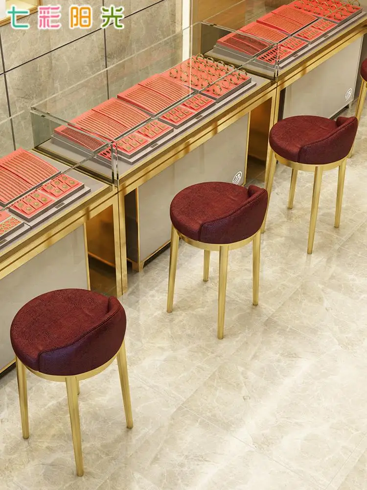 Стул для ювелирного магазина высокий стул из нержавеющей стали барный спинка