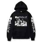 Толстовки с капюшоном в стиле аниме Токийский рептис, худи в стиле Харадзюку, свитшоты, повседневный уличный пуловер, для женщин и мужчин