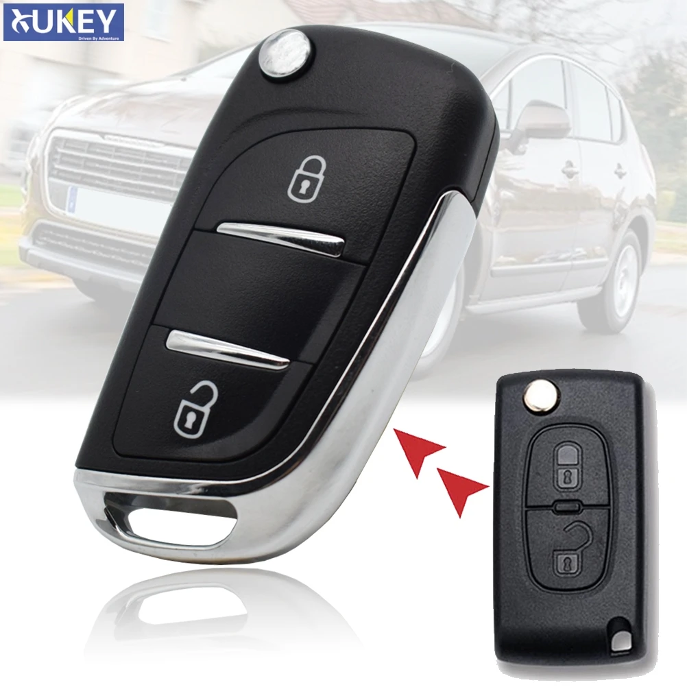 Чехол Обложка для ключа дистанционного управления Peugeot 207 307 308 3008 5008 807 Expert 2 кнопки