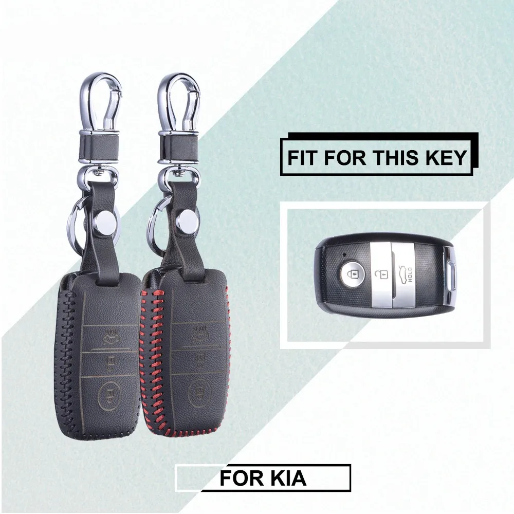 

Genuine Leather Key Cover for Kia Ceed K3 K4 K5 Optima Sorento KX3 KS3 Rio Cerato Frote Soul Sportage R QL KX5 Remote Holder