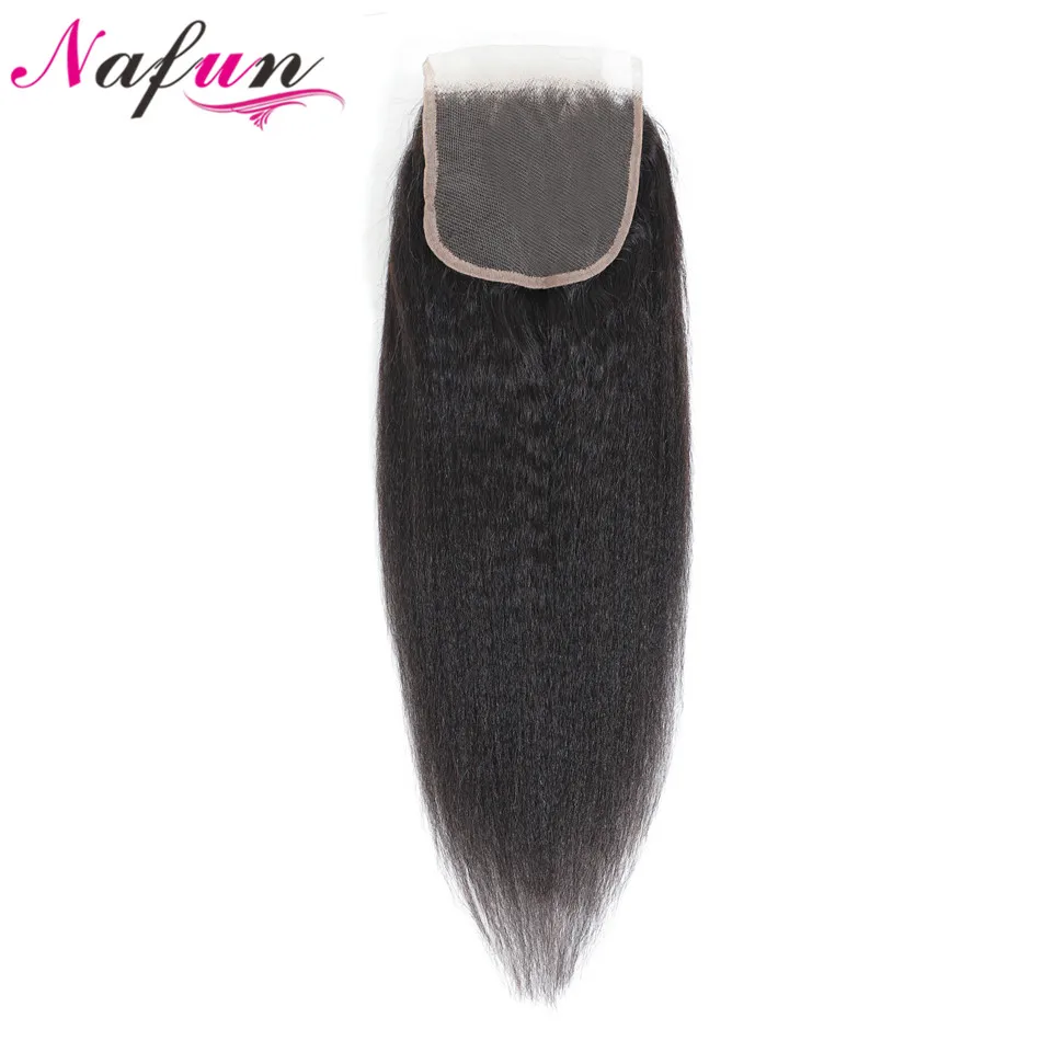 NAFUN кудрявые прямые волосы синтетическое Закрытие человеческих волос