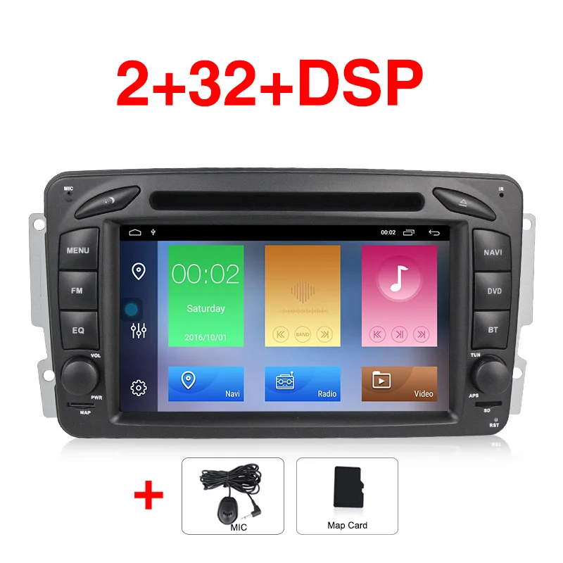 2din Android 9,1 автомобильный dvd мультимедийный плеер gps для Mercedes Benz W209 W203 W168 M ML W463 Viano W639 Vito Vaneo радио FM RDS USB - Цвет: Car dvd