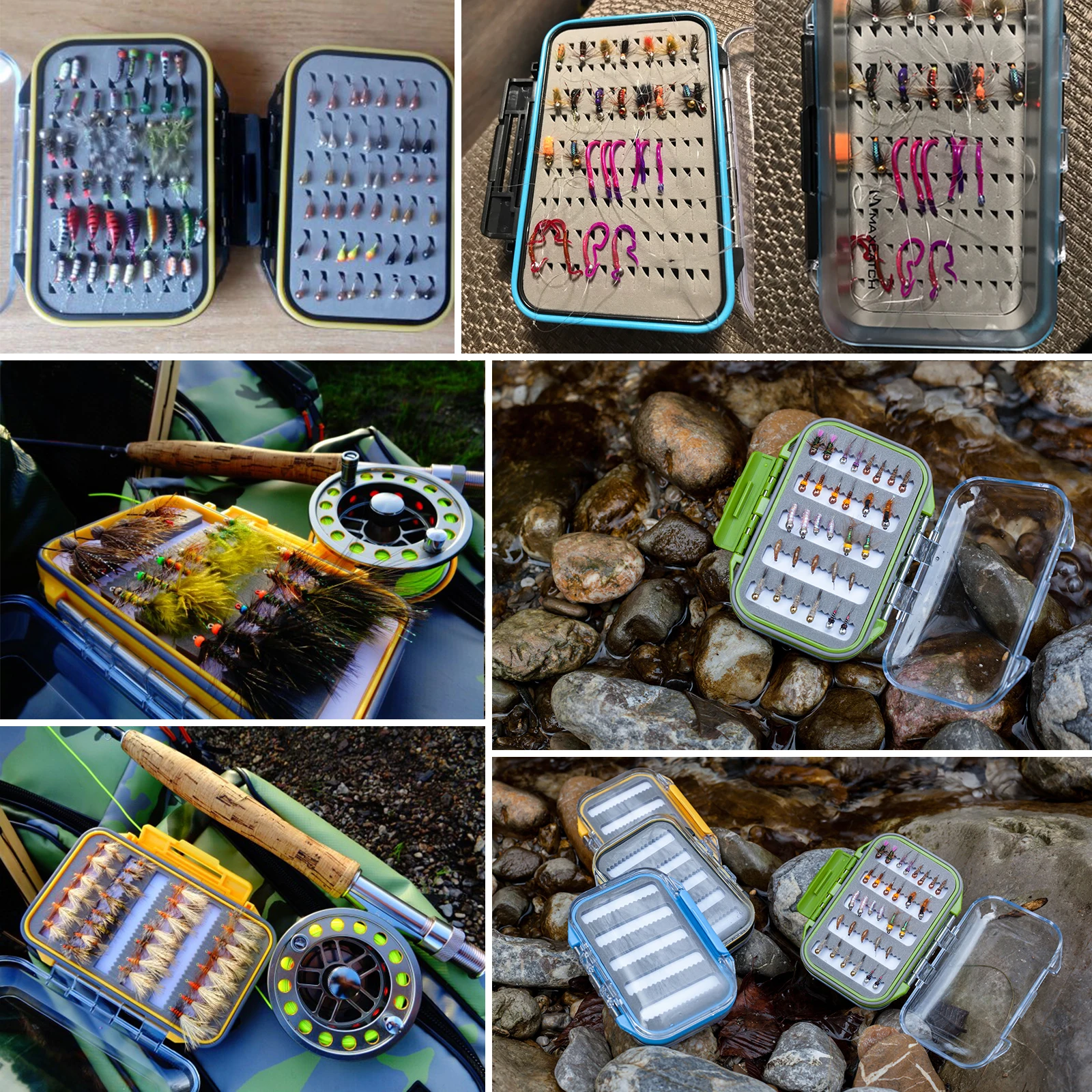 Maximumcatch коробка для ловли нахлыстом водонепроницаемая с разрезом пенопласт 4