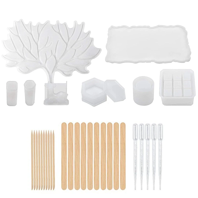 

Горячая Распродажа смолы формы 34 шт. силиконовые формы для frp бак cмягчителя воды формы для эпоксидной смолы коробка комплект пресс-форм с ол...