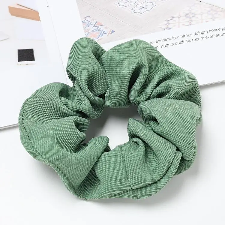 

12 color Pure color headband Large intestine Hair Ties Ropes Elastic hair band Girls Ponytail Holder Trendy hair accessories