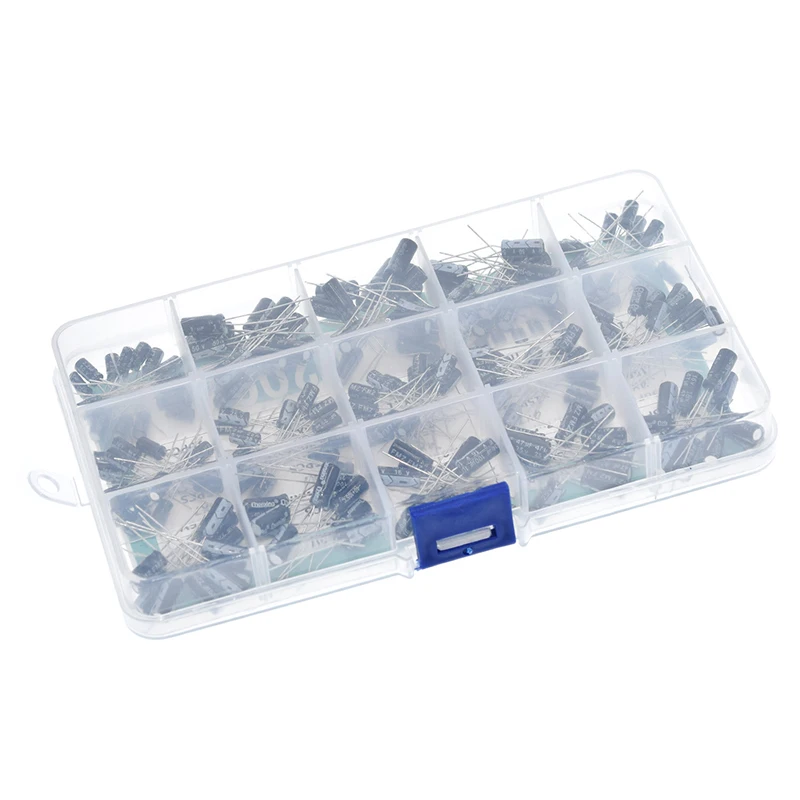 Набор радиальных конденсаторов 200 шт./лот 15 значений набор электролитических мкФ