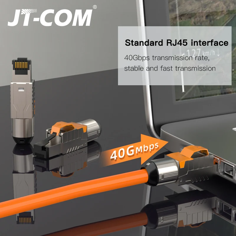 RJ45 металлический разъем CAT6A/7/8 промышленного класса Ethernet кабель экранированная