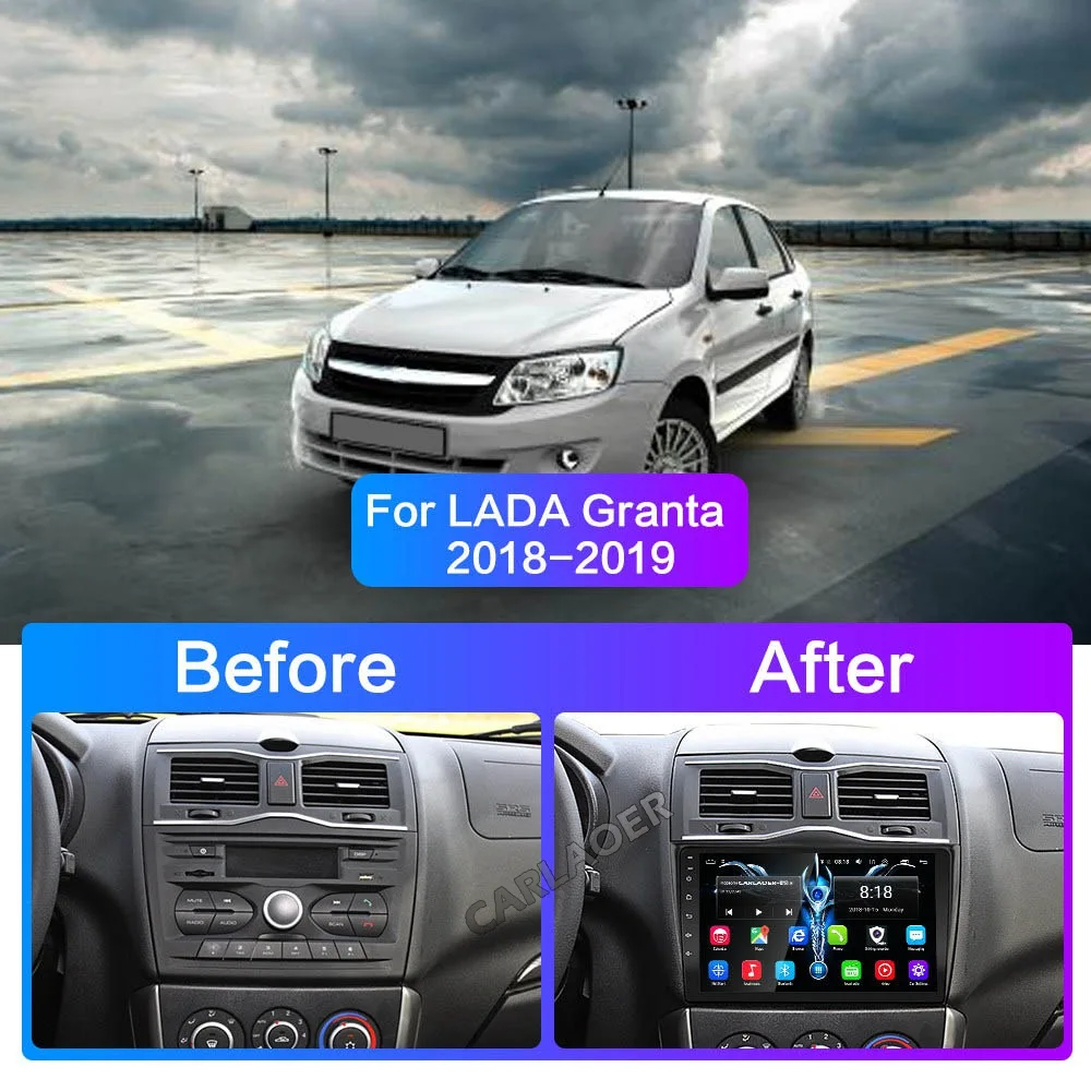 

9inch 2G+32G 2 Din Android 10 radio video multimedia nodvd player navigation For Lada Granta 2018 2019 2din GPS Bluetooth WiFi
